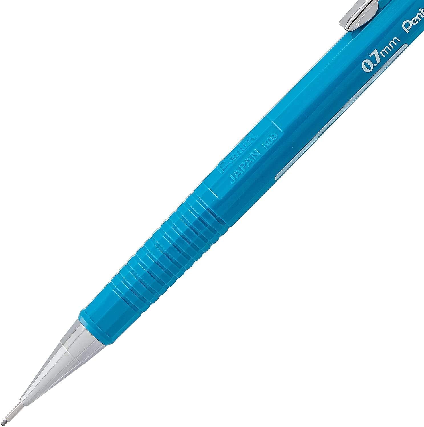 Pentel P200 Series mechanical pencil 0.7mm lead, 1 pack of 12 pencils, Blue