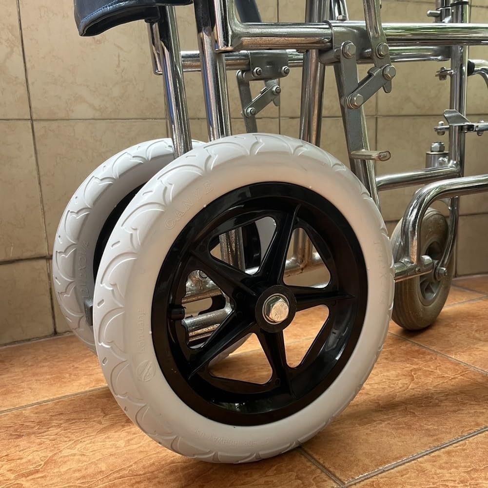 2 Ruedas De Repuesto For Silla De Ruedas De 12 Pulgadas, Ruedas Traseras Sólidas For Silla De Ruedas Manual, Piezas For Silla De Transporte