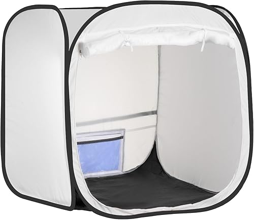 Miniatura 10 de VEVOR Cabina de pintura portátil, tienda de campaña de pintura en aerosol más grande de 10 x 7 x 6 pies con pantalla integrada de piso y malla