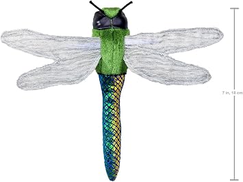 Folkmanis Mini Dragonfly Finger Puppet, Green, Blue, White