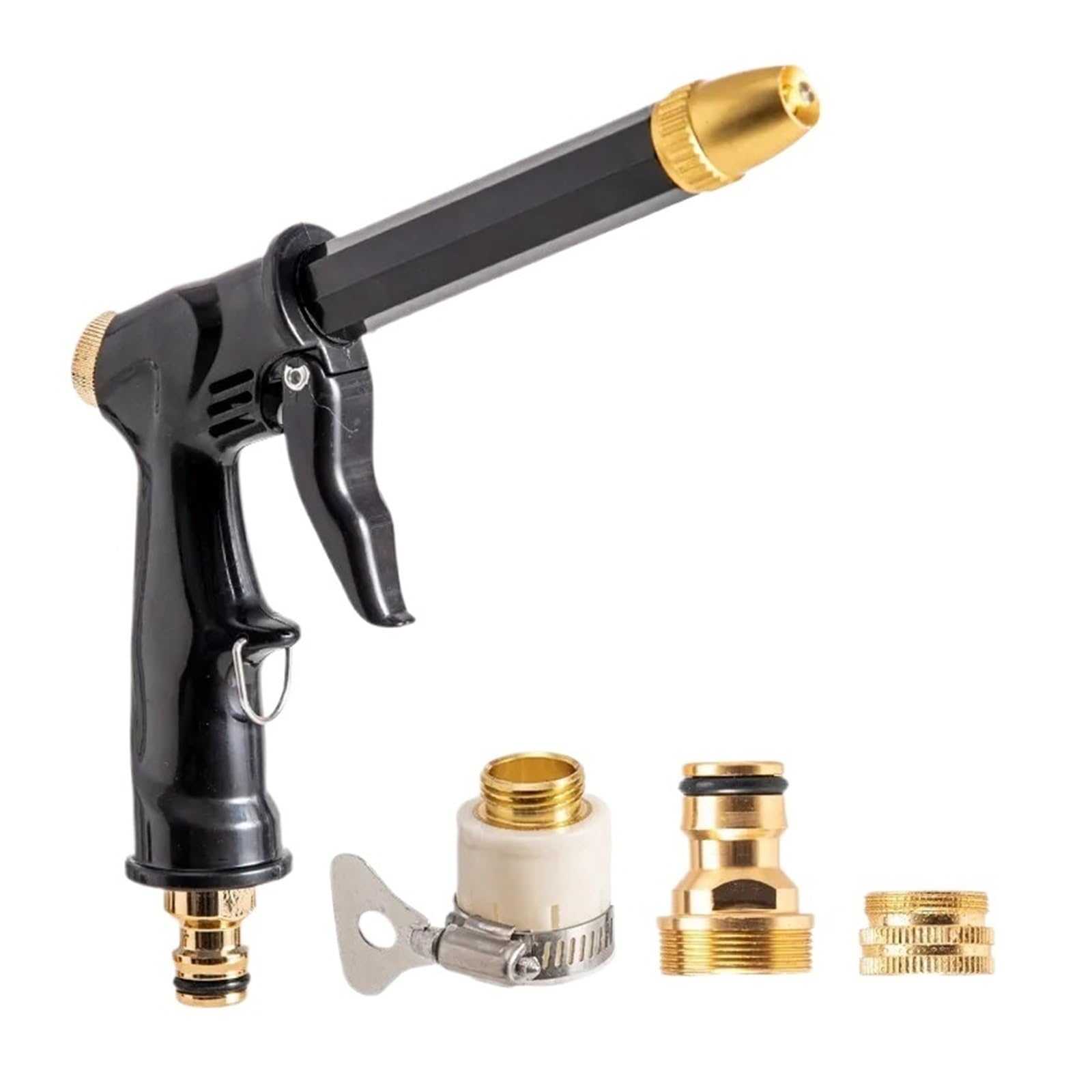 KKXXYQFC Pistola rociadora para Manguera de jardín Pistola de Agua rociadora de Alta presión Lavadoras de Autos portátiles Boquilla Ajustable para Manguera de riego de jardín Aspersor Lanza de Espuma