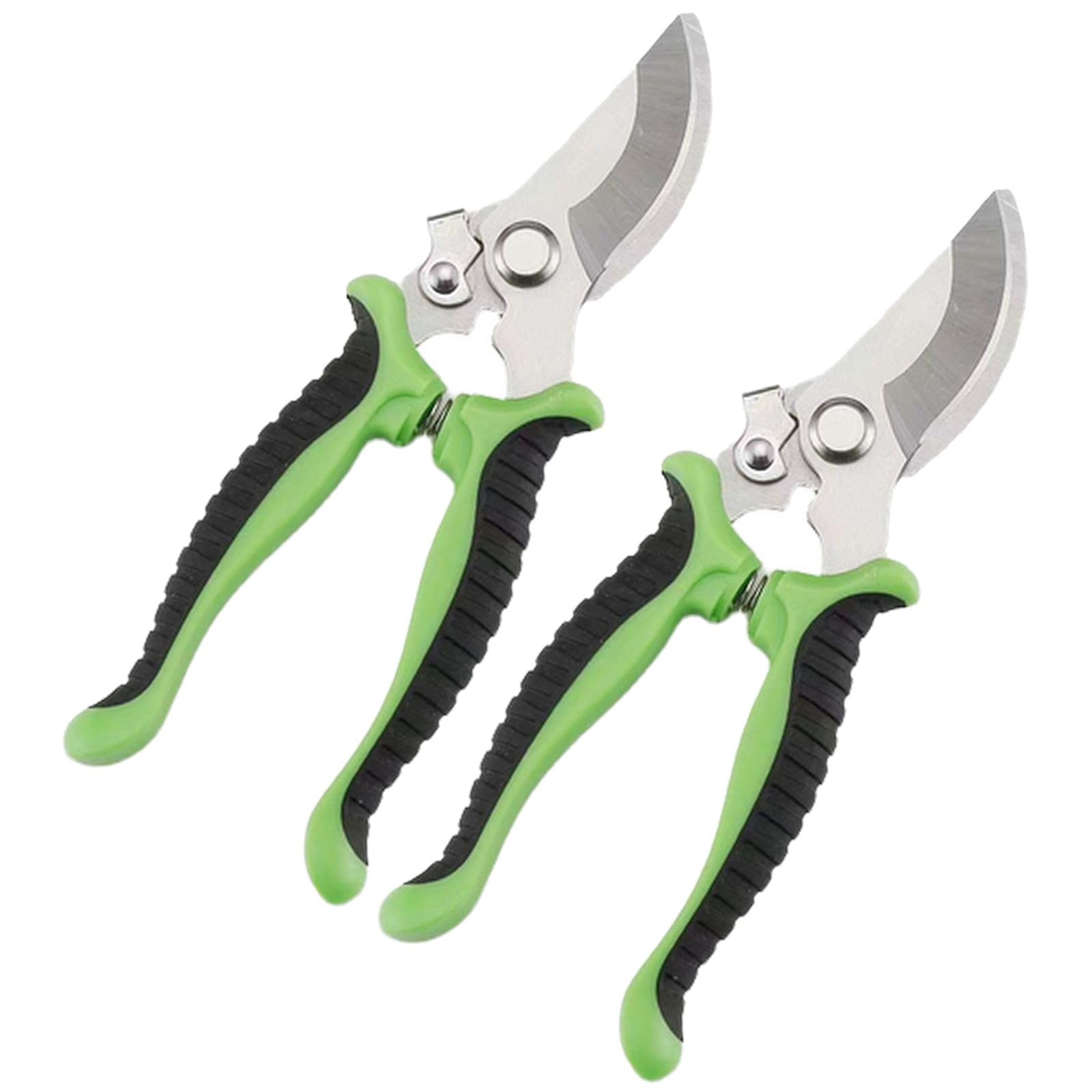 Gardening Shears with Thickened Steel Blades for Home Gardens and Balcony Plants, Ergonomic Anti-Slip Handle for Easy Pruning of Shrubs and Branches (Green, 7.48 × 2.28 × 0.47 in)