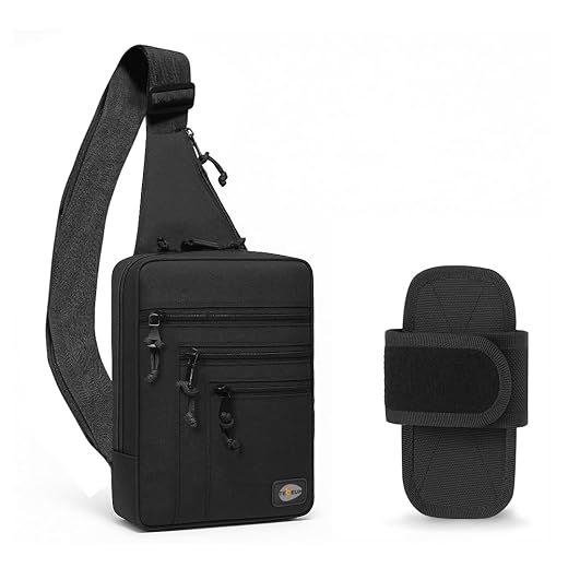 TECEUM Tactical Sling Bag – Switchable R&L– Shoulder Crossbody Bag for Concealed Carry of Handgun – Compact Pack