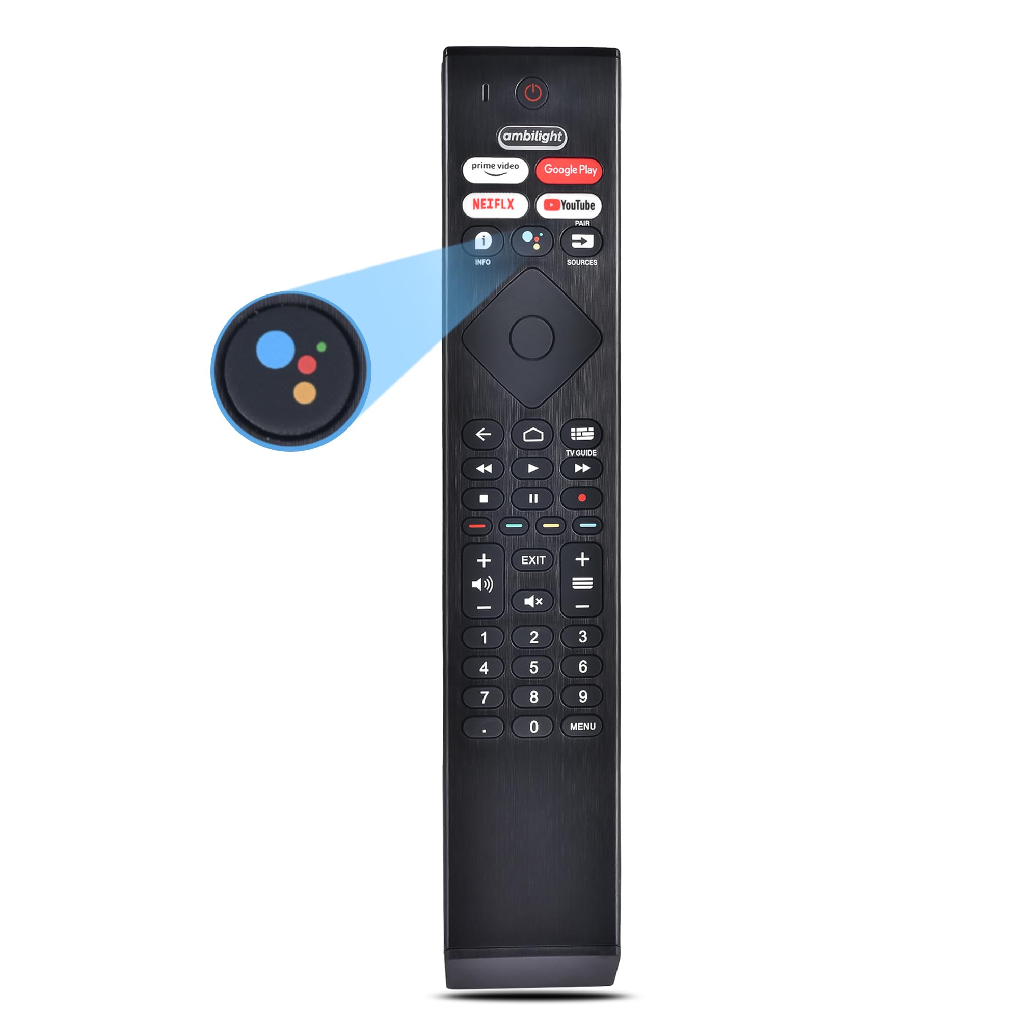 Telecomando di ricambio vocale per Philips Smart TV: controllo universale per Smart TV Philip 4K Ultra HD Smart Android con Google Assistant.per 43" 50" 55" 65" 75" Classe 5704 5504 5604 5806