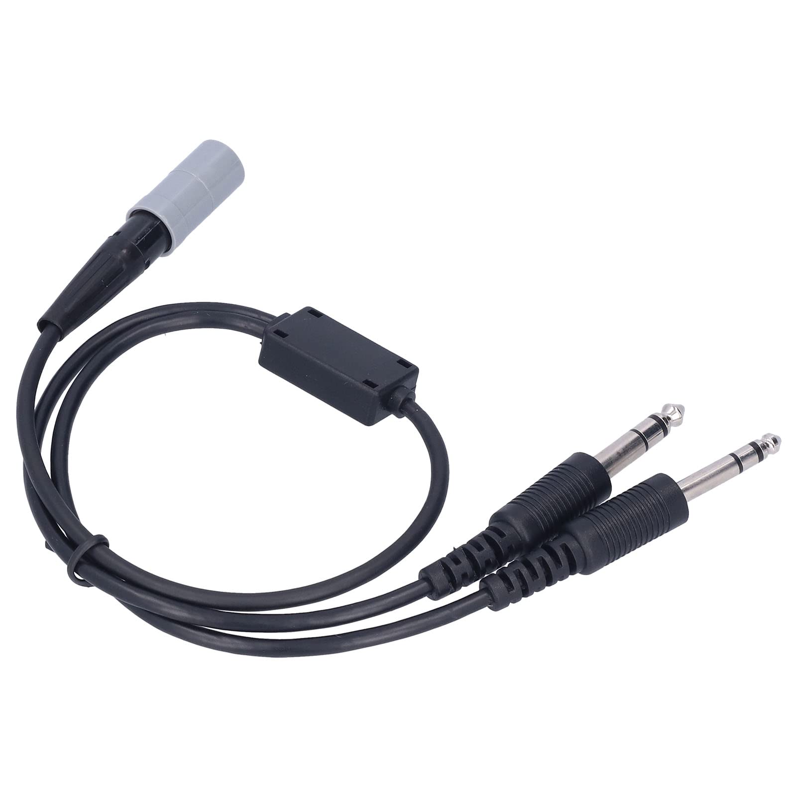 Aviation Headset Adapter, Sturdy Small Size Twin Plugs Adapter for Earphone for Adult