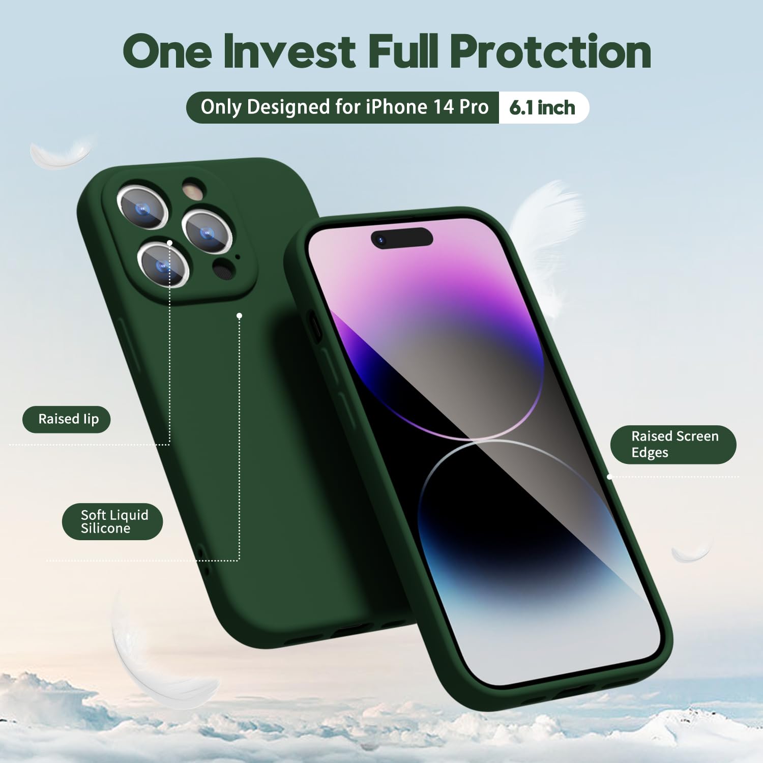 oakxco for iPhone 17 Pro Max Phone Case Liquid Silicone, Cute Thin Slim Grip Soft Rubber Gel for Women Men, Smooth Matte TPU Plain Solid Color Girly Simple Case with Camera Cover, Light Pink — view 217
