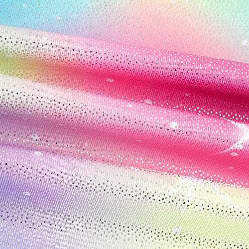 Image of EQSJIU Gymnastics Leotards for Girls Kids Rainbow Mosaic Mermaid Butterfly Stars Leopard Galaxy Tie Dye Cosmos Leopard