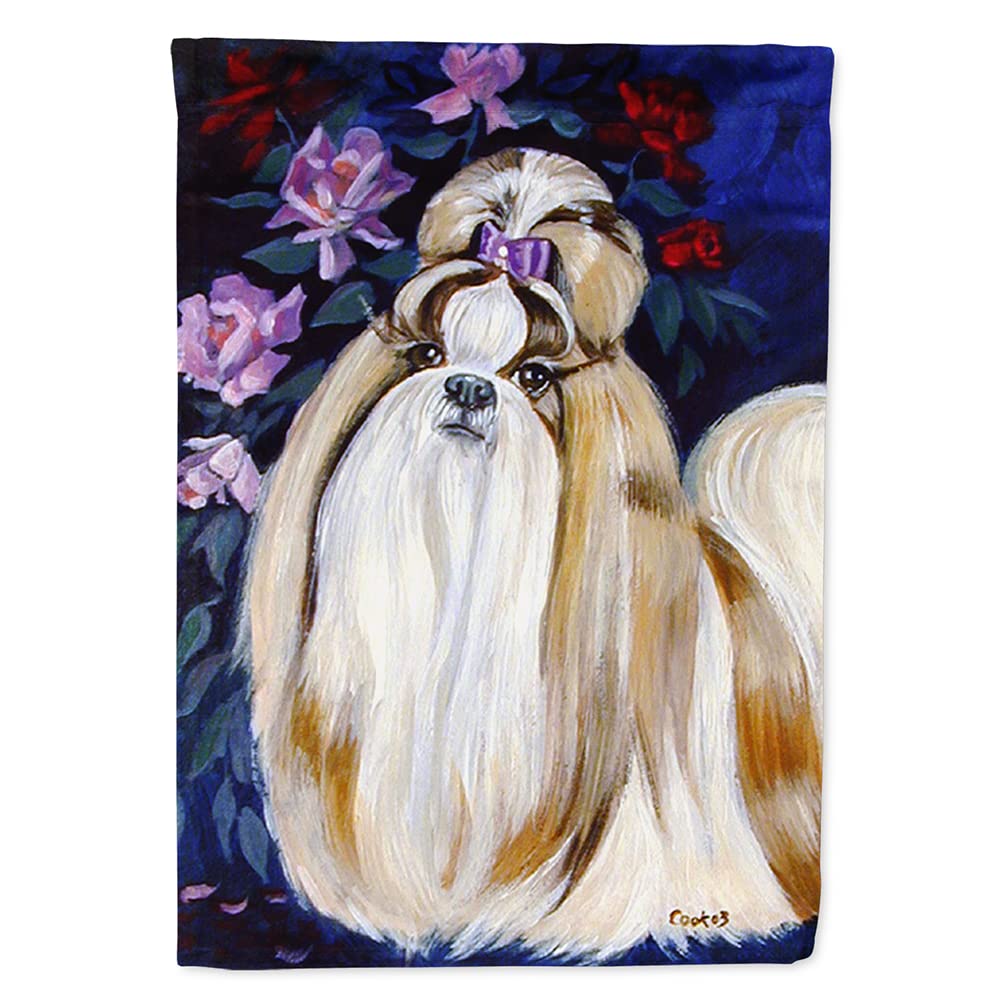 Drapeau Shih Tzu multicolore Caroline's Treasures grand format en toile pour maison