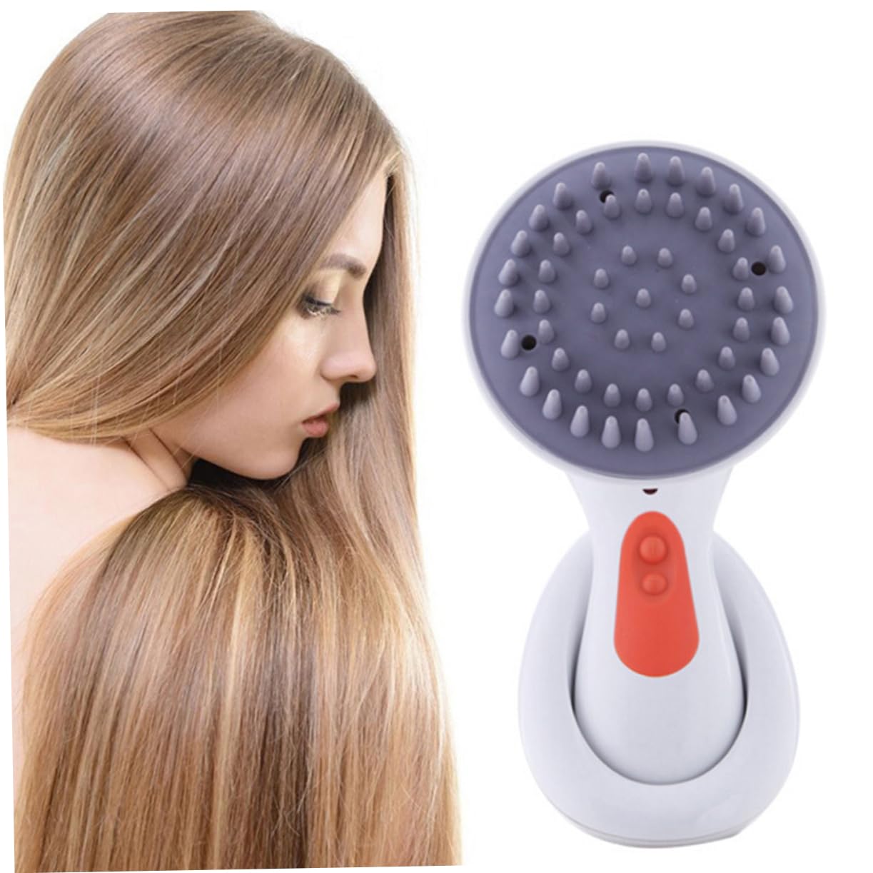 FOMIYES Peine De Masaje Recargable Vibración Para Cabelludo Aliviar Estrés y De Cabeza Para Limpieza Profunda Del Cabello