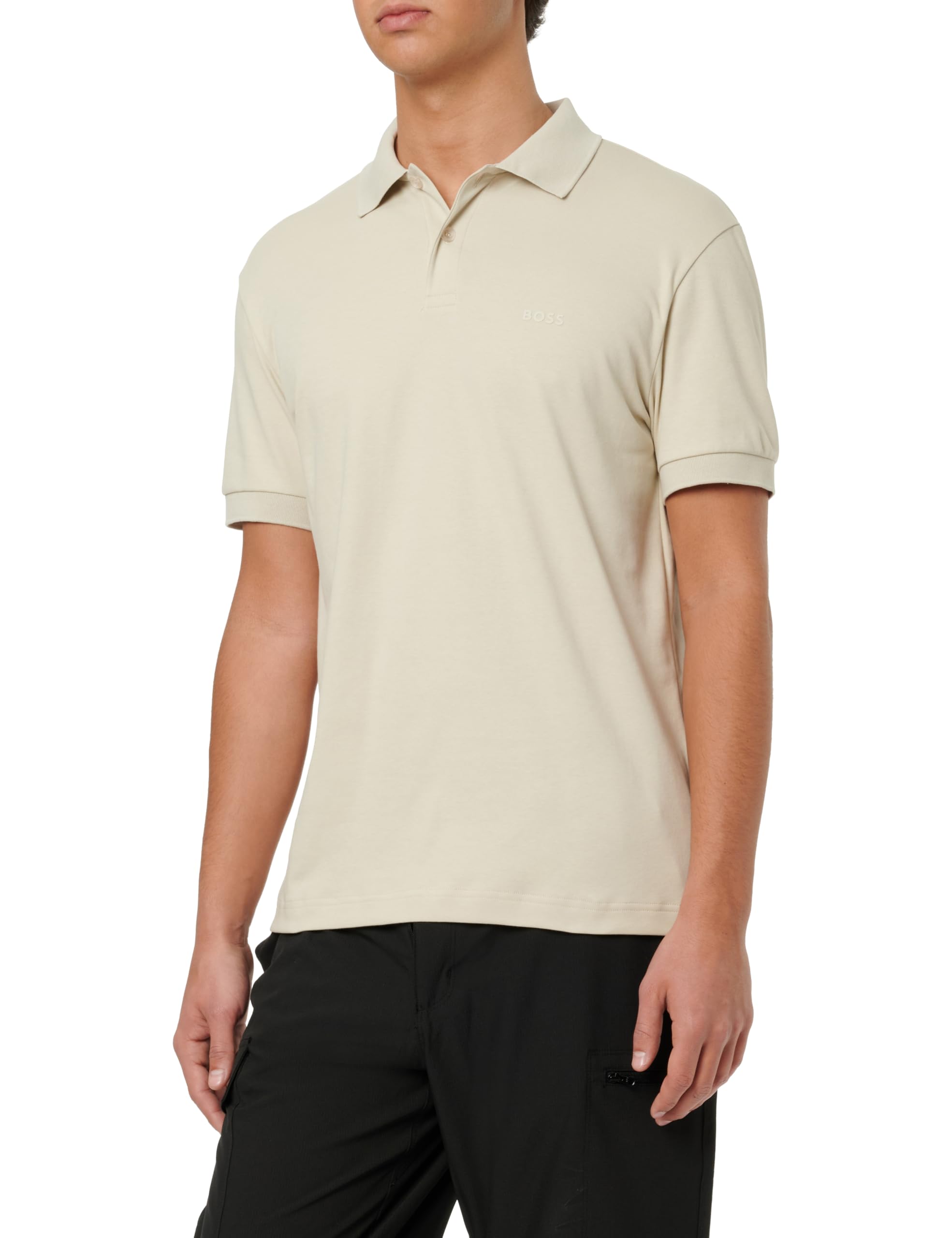 BOSS Men's Polo Shirt, Light Beige 272, S