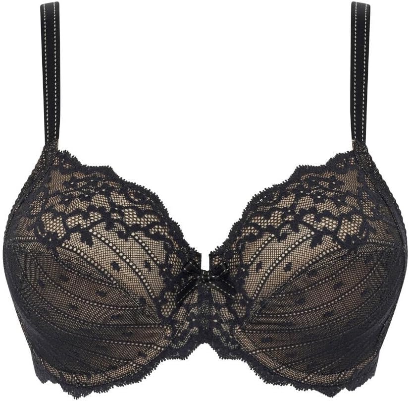 Chantelle Women's Rive Gauche Lace Full Coverage Unlined Bra, Black, 36F - Image 3