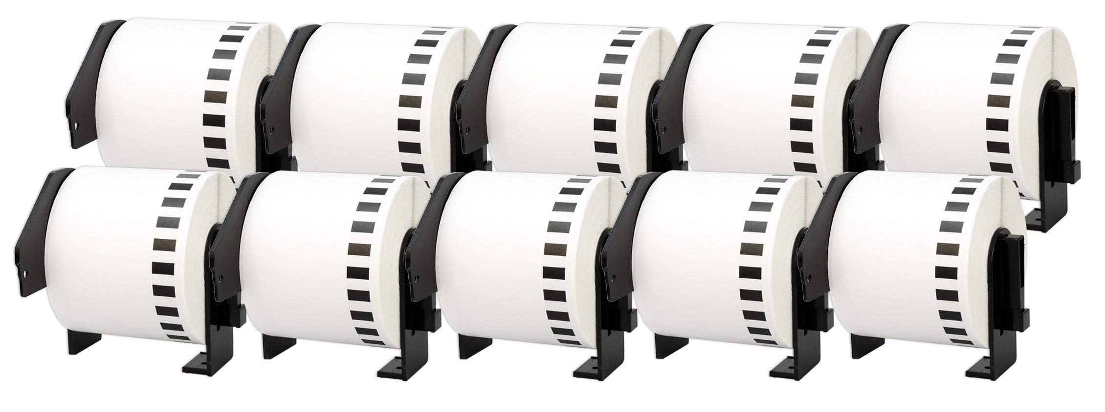 Printing Saver 10 Ersatz Brother DK-22205 Weiße Adressetiketten Kompatibel mit P-Touch Brother QL-570 QL-500 710W 810W Brother Label Printer (62 mm x 30,48 m)