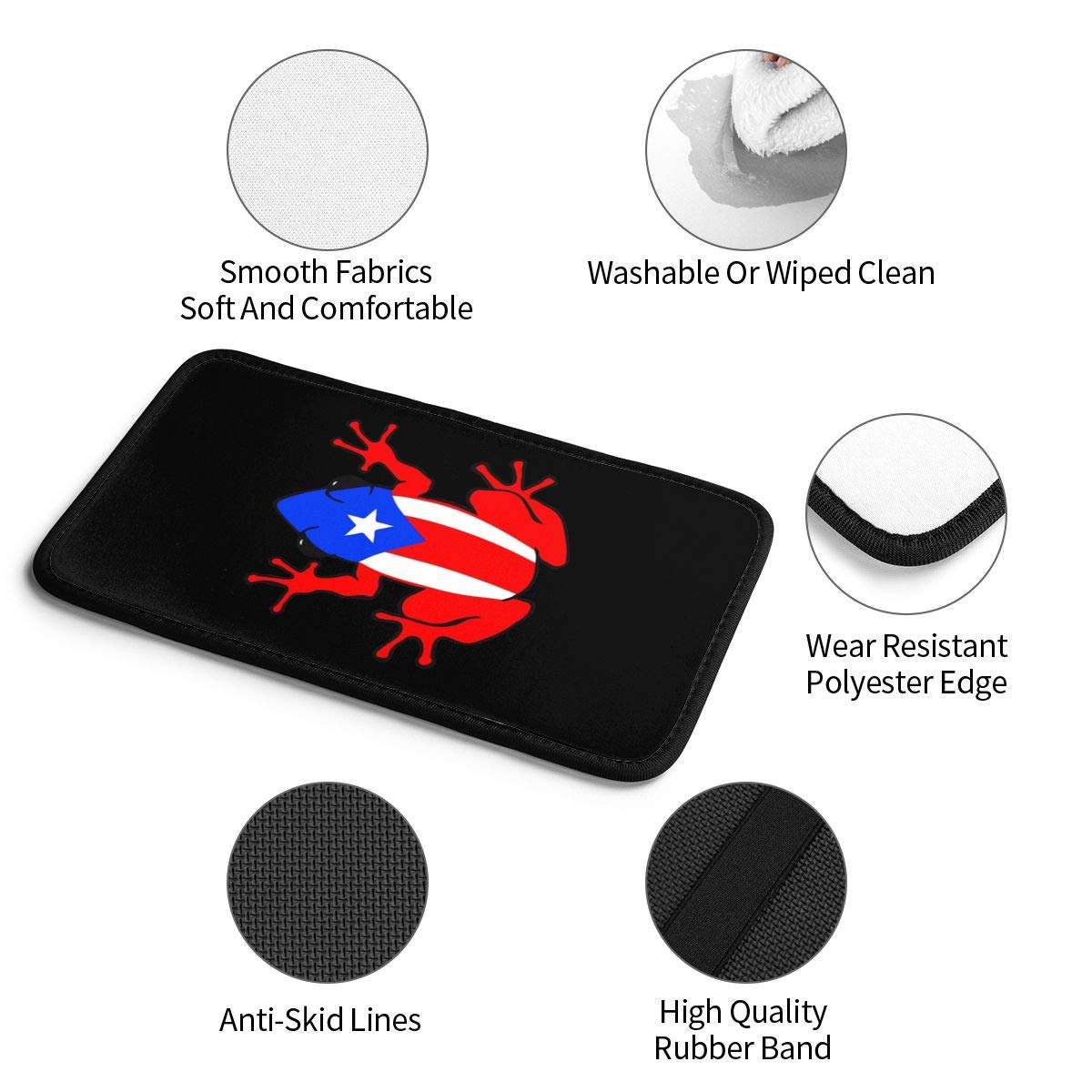 Funda para reposabrazos de coche con diseño de rana puertorriqueña, cojín para consola central de coche, cojín suave para el reposabrazos del coche, caja universal para decoración