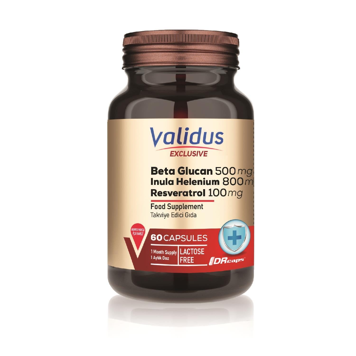 Validus Beta Glucan 500 Mg + Inula Helenium + Resveratrol 60 Capsules