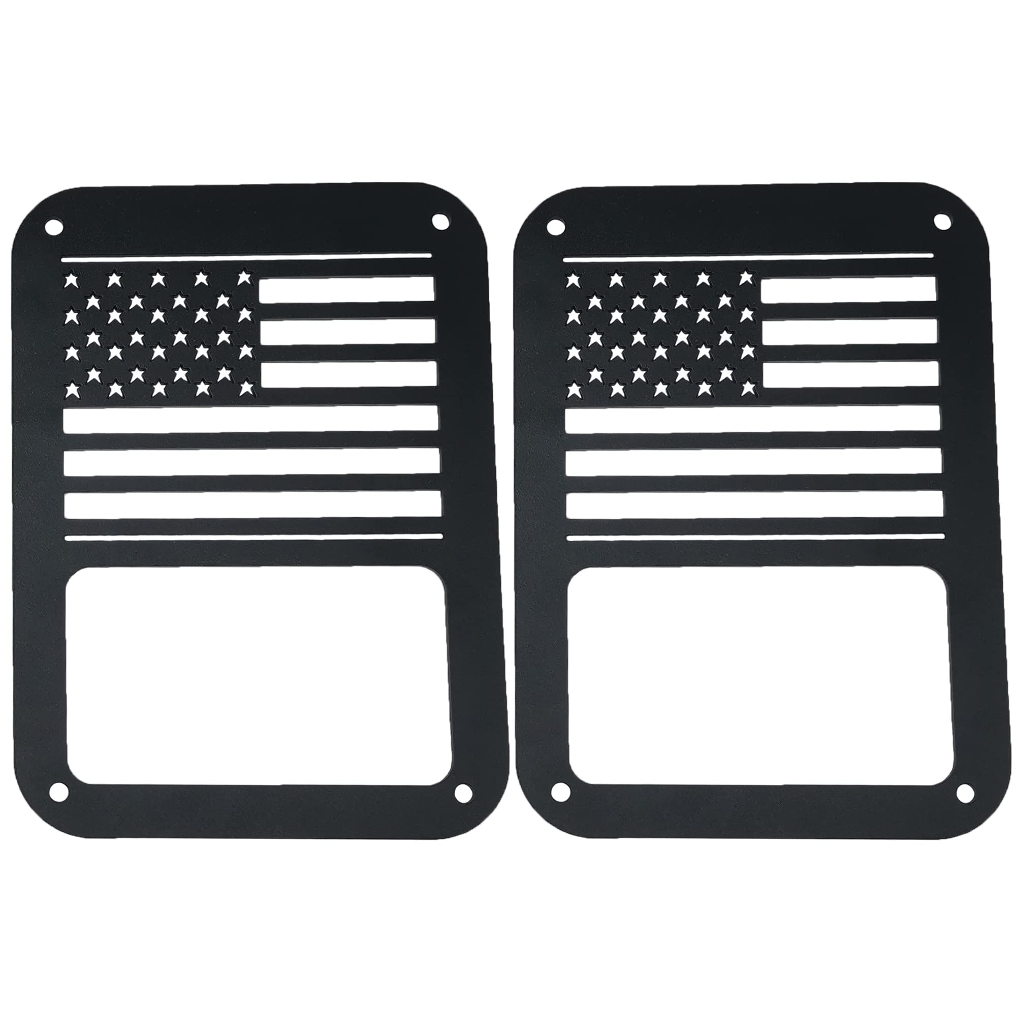 Confezione da 2 protezioni posteriori per fanali posteriori compatibili con accessori Jeep Wrangler JL JK dal 2007 al 2018, protezione luminosa (bandiera americana)