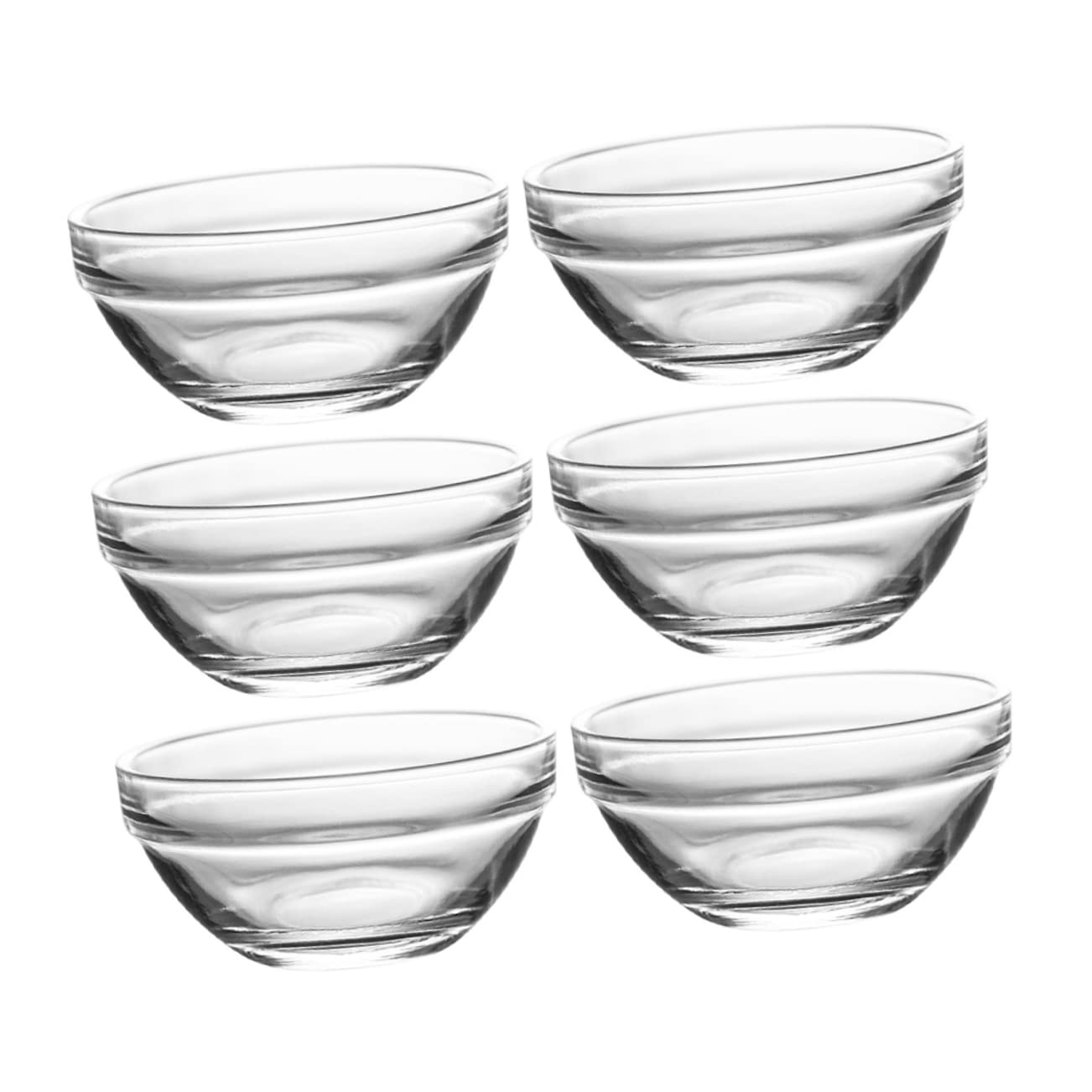 NAMOARLY 6pcs Glass Bowl Cake Charcuterie Bowls Prep Bowls Custard Cups Clear Bowls Trifle Bowls Cooking Bowls Sundaes Bowls Pinch Bowls Appetizers Bowls Dip Bowls Food Bowls Ramekins Bowls