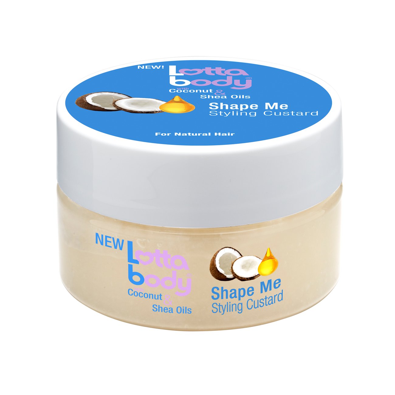 Lottabody Shape Me Styling Custard, with Coconut & Shea Oils, 7 Oz (Pack of 6)