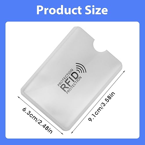 Miniatura 3 de TIESOME Fundas para tarjetas de bloqueo RFID, 50 Pcs