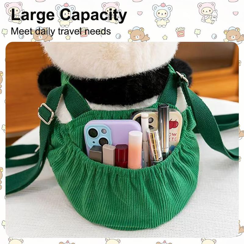 Image of Women Animal Teddy Bear Plush Backpack with Adjustable Straps (Overalls bear brown)