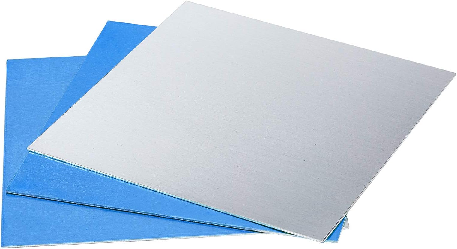PandaHall 6pcs Thin Aluminum Sheets Practice Blank Aluminium Stamping Sheets 15x15cm Panel Plate Metal Craft for Jewelry Making Hand Stamping Embossing Etching