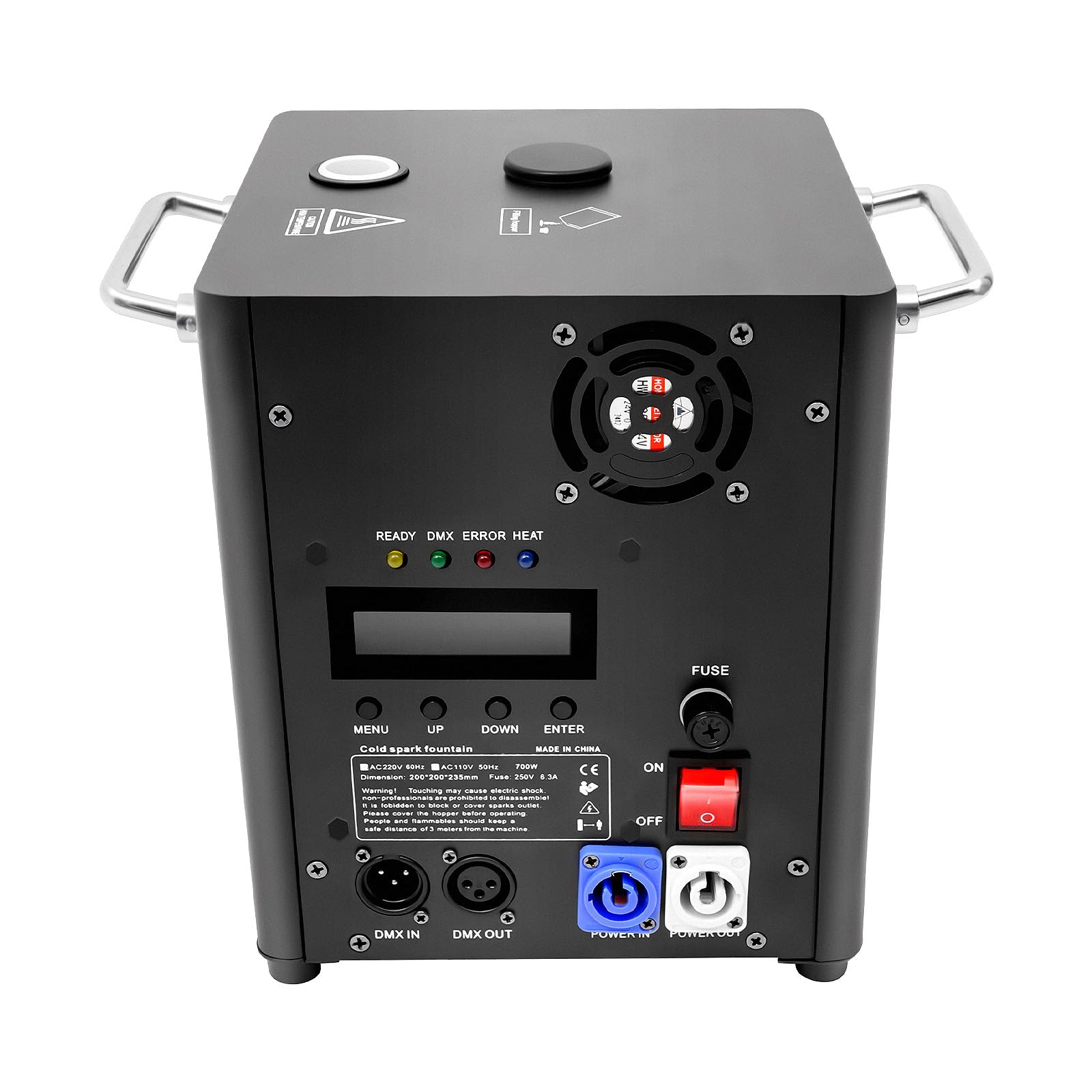 Attrezzatura per palcoscenico speciale effetto macchina per palcoscenico a freddo, macchina per effetto speciale palcoscenico, attrezzatura professionale DJ per feste, fontane portatile, con