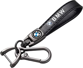Genuine Leather Car Keychain is Compatible with BMW M M2 M4 M5 M6 M8 X1 X2 X3 X5 X6 M135i M240i Z4 328i X 7 Series Keyring Keychains Male and Female Lanyard Accessori