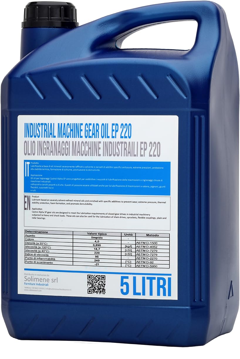 Aceite EP de 220 g para reductores y engranajes – 5 l