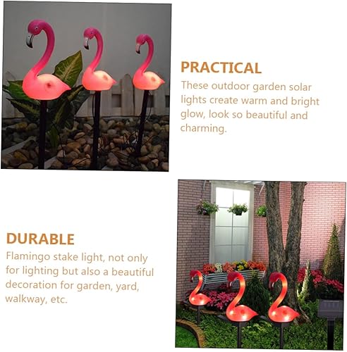 Miniatura 3 de Diseño único de luces solares para decoración de jardín con diseño único de flamenco