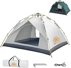 Barraca de Camping Automática Impermeável 2-3 Pessoas, Leve e Pronta para Praia, Mochilão e Caminhadas,Versão Upgraded: À Prova D'Água & Proteção Solar