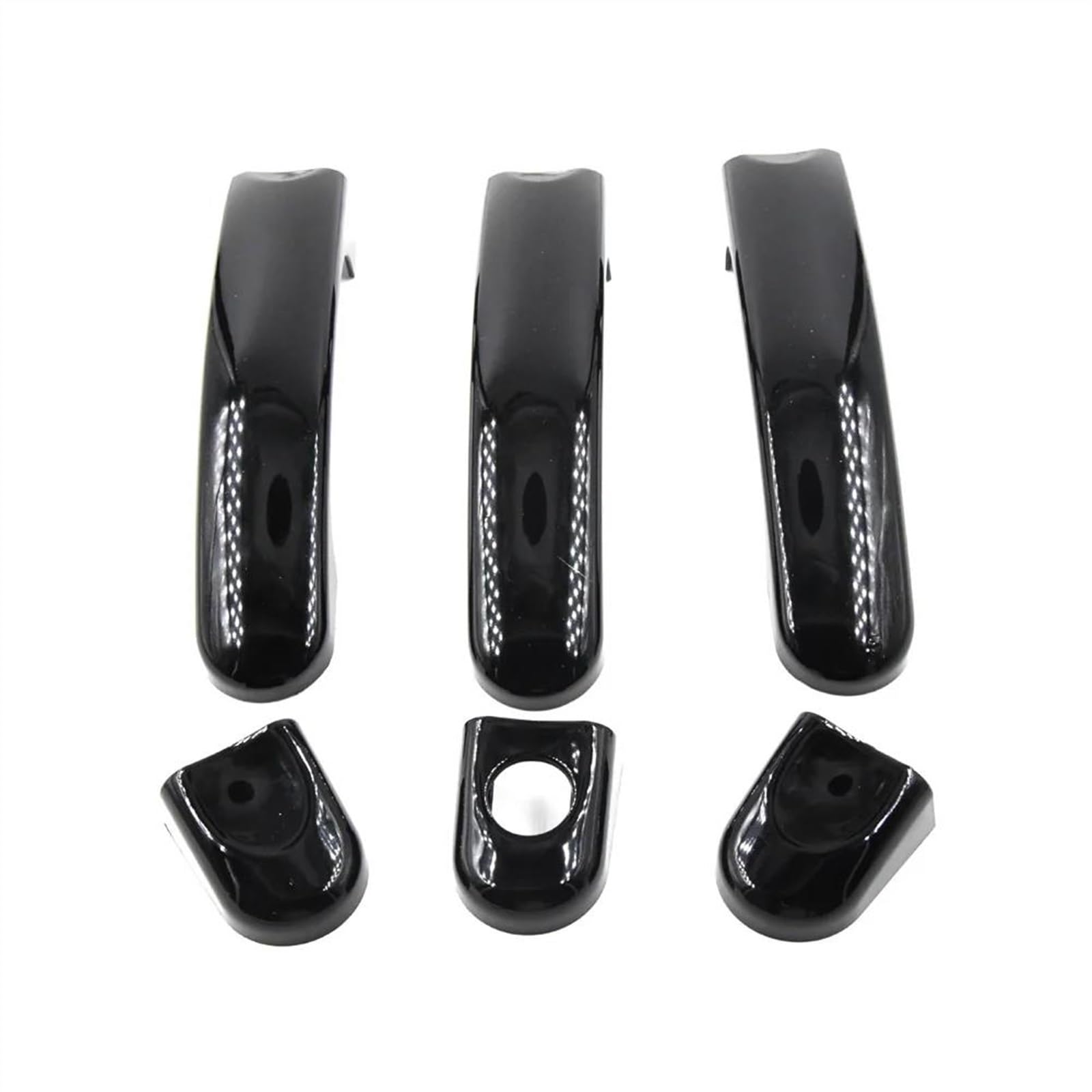 KJHOPY Car Style Exterior Door Handle Moulding Cover Trim Decor Auto for T5 T6 Transporter for Caravelle for Caddy Van Exterior Door Handle(Black)