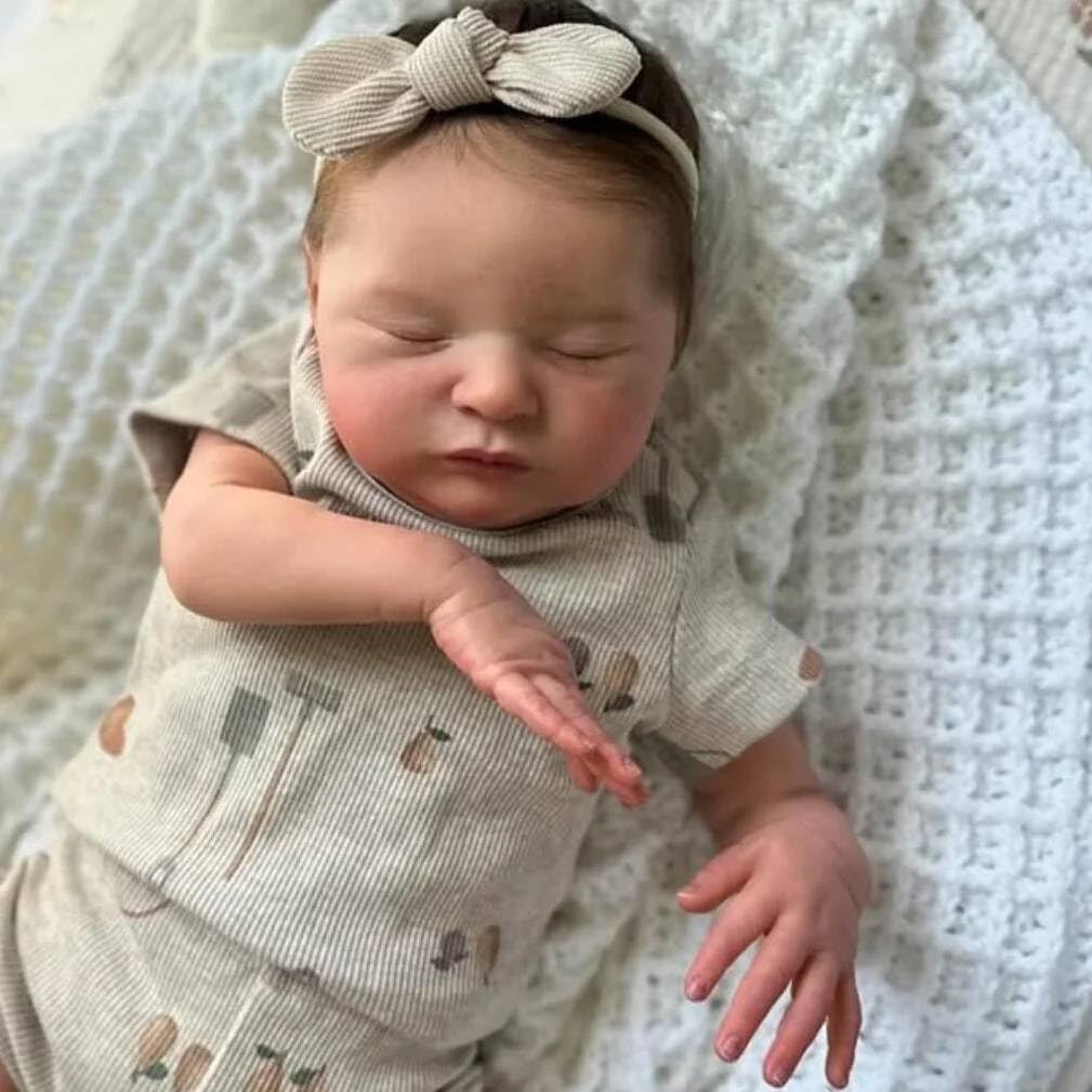 Reborn Baby Dolls silikonowe winylowe lalki Laura 50 cm realistyczne lalki niemowlęce, realistyczna lalka noworodka, wyglądająca na prawdziwe życie, śpiące niemowlęta, lalka z akcesoriami