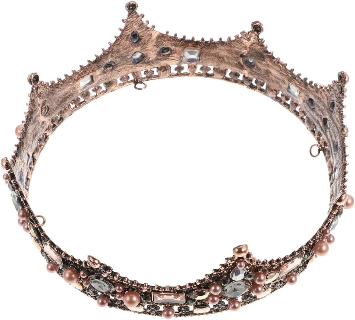 Gatuida 1Pc Delicate Bridal Wedding Crown Lightweight Baroque Headdress for Elegant Bride Gorgeous Rhinestone Hair Accessory for Weddings and Parties Vintage Design for Special Occasions