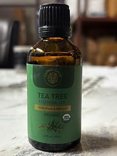 Tea Tree Oil for Skin– 100% Pure Organic Tea Tree Essential Oil for Face, Scalp, Nails, and Toenail – Therapeutic Grade Tree Tea Oil for Hair Growth & Acne | 1.7 fl. oz