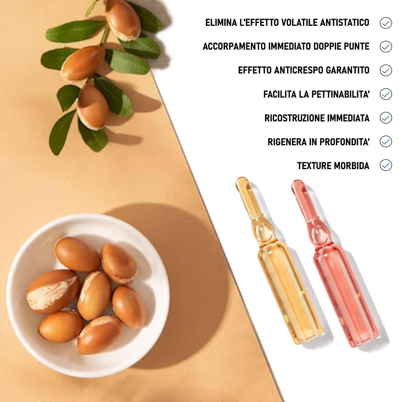 Fiale Ristrutturanti Capelli Professionali – Capelli Visibilmente Più Forti e Morbidi già dalla Prima Applicazione – Trattamento Intensivo Riparatore per Capelli Secchi e Danneggiati – 10×12 ml
