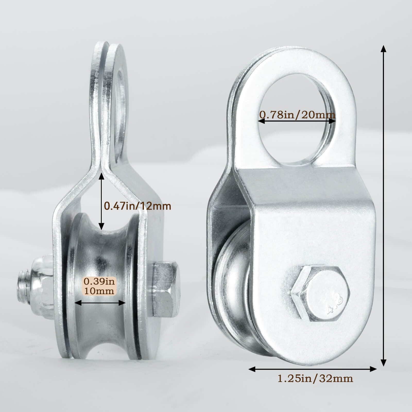 Open Cable Pulley Block - 110 Lb Lifting -2 Open Cable Pulley Block - 110 Lb Lifting -2