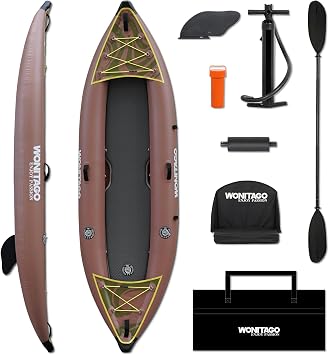 Inflatable Kayak with Reinforced PVC and Drop Stitch Floor