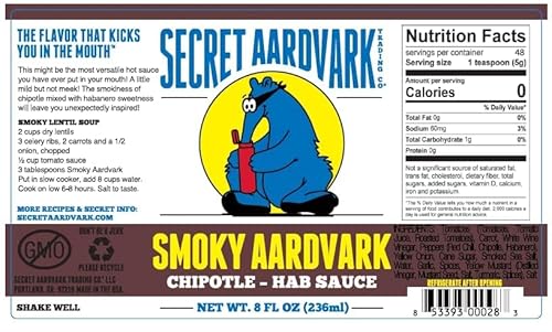 Secret Aardvark Hot Sauce Variety Pack - Smokey Chipotle, Reaper, Red Scorpion, Serrabanero, & Habanero Hot Sauce, Low Carb, Hot Sauce & Marinade Gift Set - 8 fl oz 5 Pack - Image 3