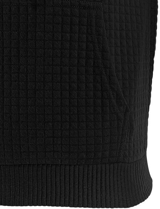 Scapodo Men's Waffle Sweatshirt - Autumn Winter Hooded Pullover Loose Fit Casual Wear for Vacation Daily Life - Image 4