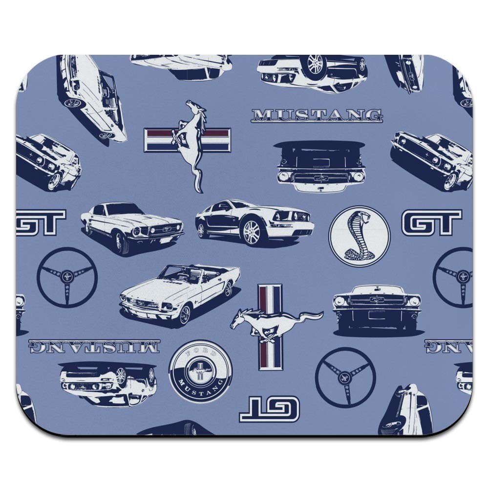 Ford Mustang Pattern Low Profile Thin Mouse Pad Mousepad