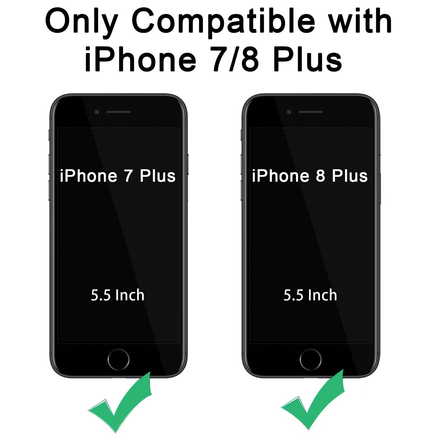 IPhone 8 Plus Case 7 Plus 6 Plus Case With Screen Protector Military Grade Built-in Kickstand Holster Armor Heavy Duty Shockproof Cover Protective For IPhone 8 Plus/7 Plus/6 Plus Phone Case - View #12