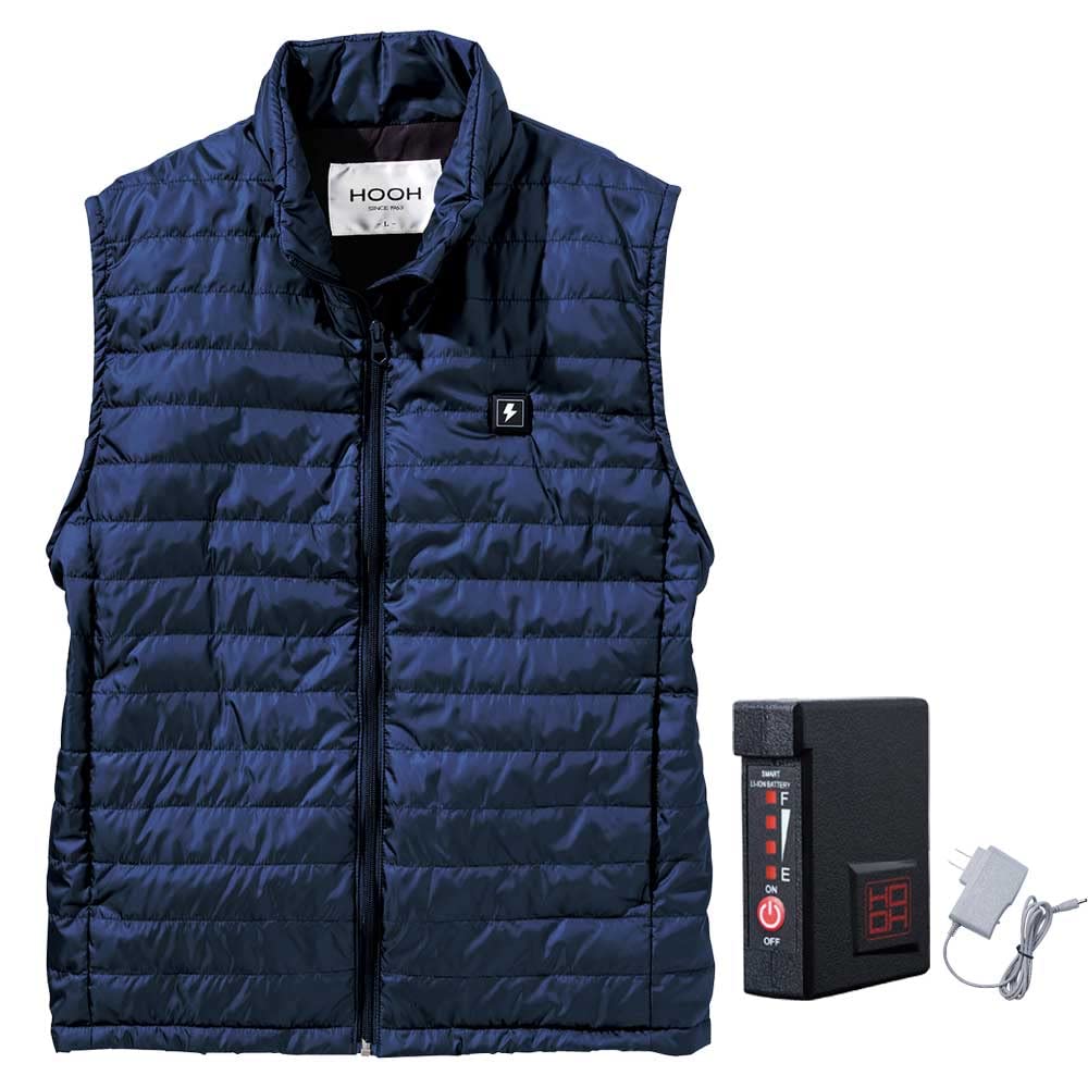 防寒服 HOOH ヒートベスト 立衿 軽防寒ベスト・小型バッテリーセット 1088+V1333 村上被服 サイズS〜3L Amazon.co.jp: 防寒服 HOOH ヒートベスト 立衿 軽防寒ベスト・小型