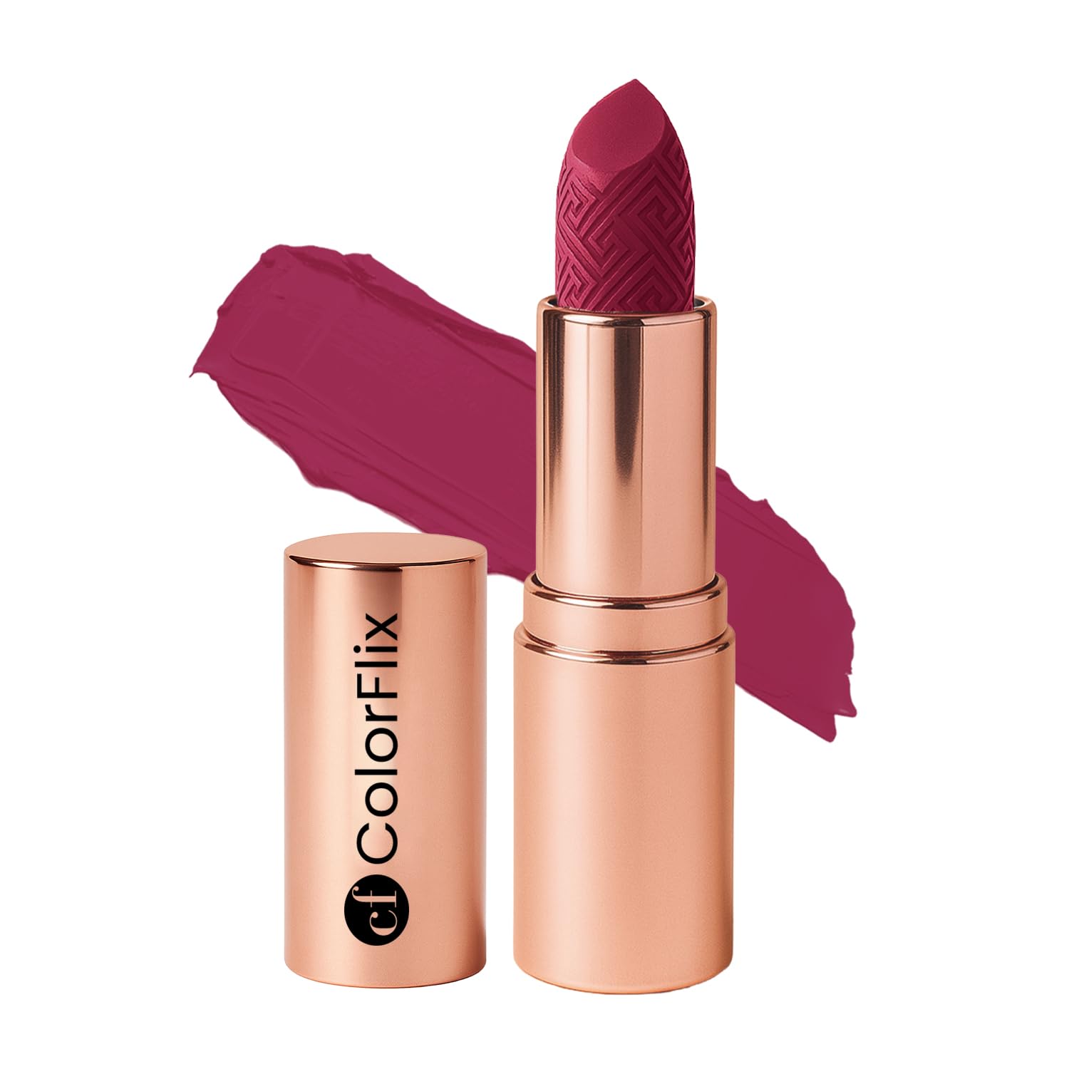 ColorFlix Luxe Matte Lipstick Rich Velvet Finish, High Pigment, Long Lasting, Lightweight- Dark Coral Pink,3.5g-image-3