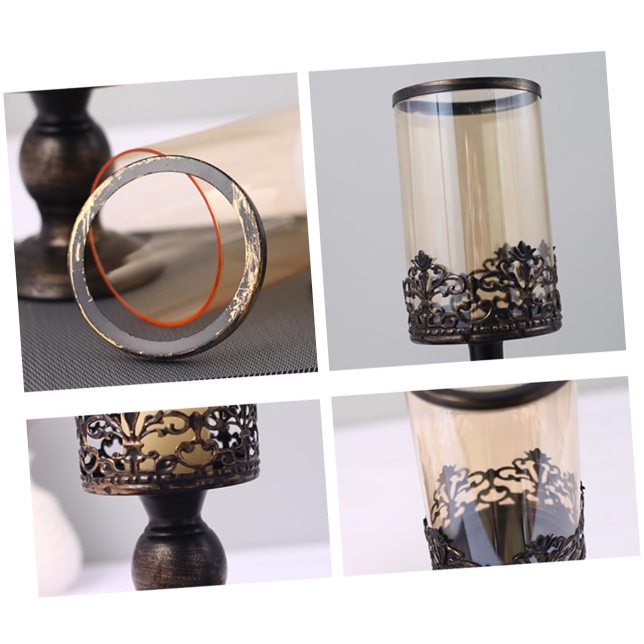 Candelabro de Metal Dorado, 2 Piezas, Estilo Creativo | Acabado Romántico y Delicado, Reutilizable para Cocina y Salón, Pieza Decorativa para Bodas y Hoteles