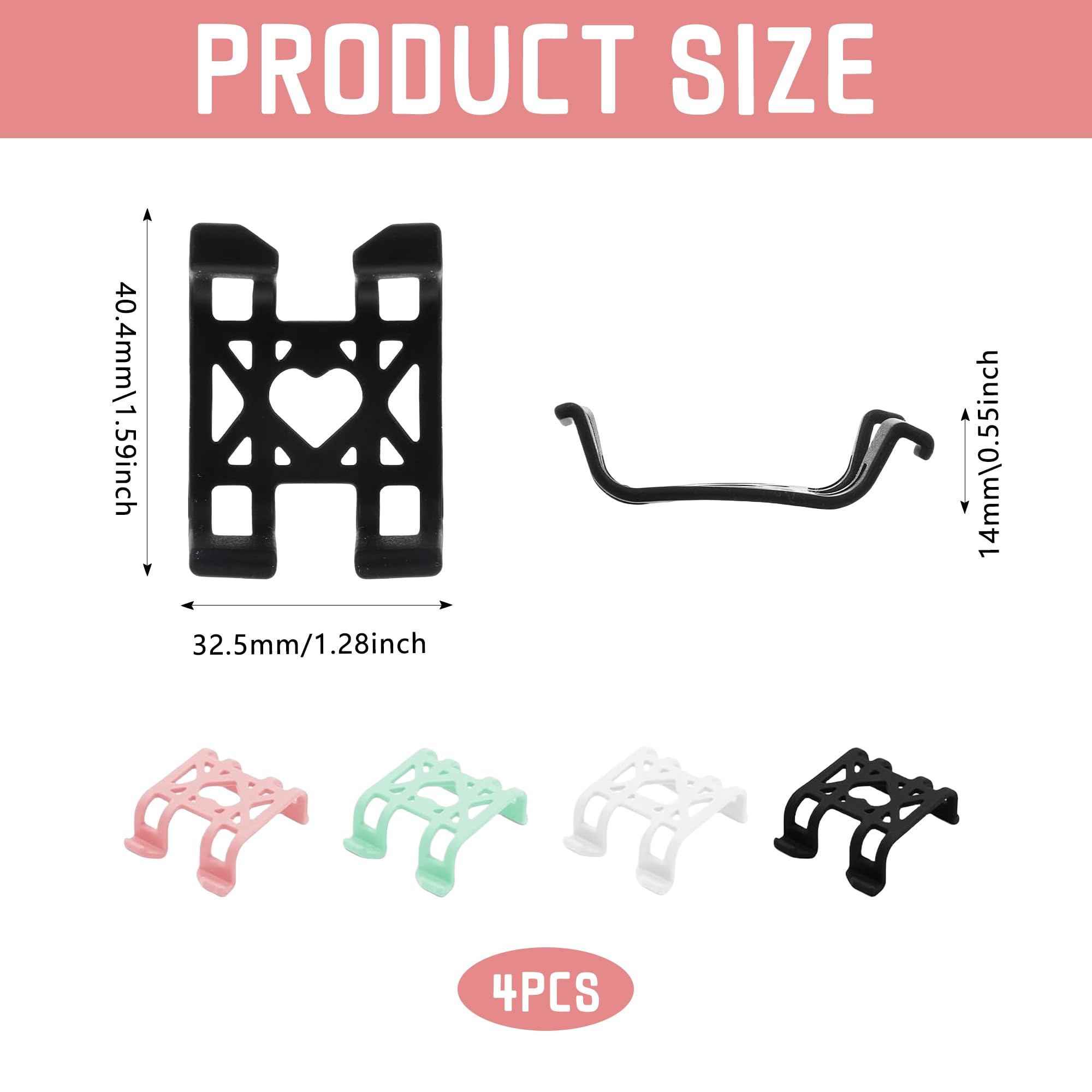 4 Pcs Dog GPS Trackers Rubber Clip Compatible with Tractive GPS, Rubber Mount for 4GTK911SA, Dog Tracker Clip Replacement - Image 2