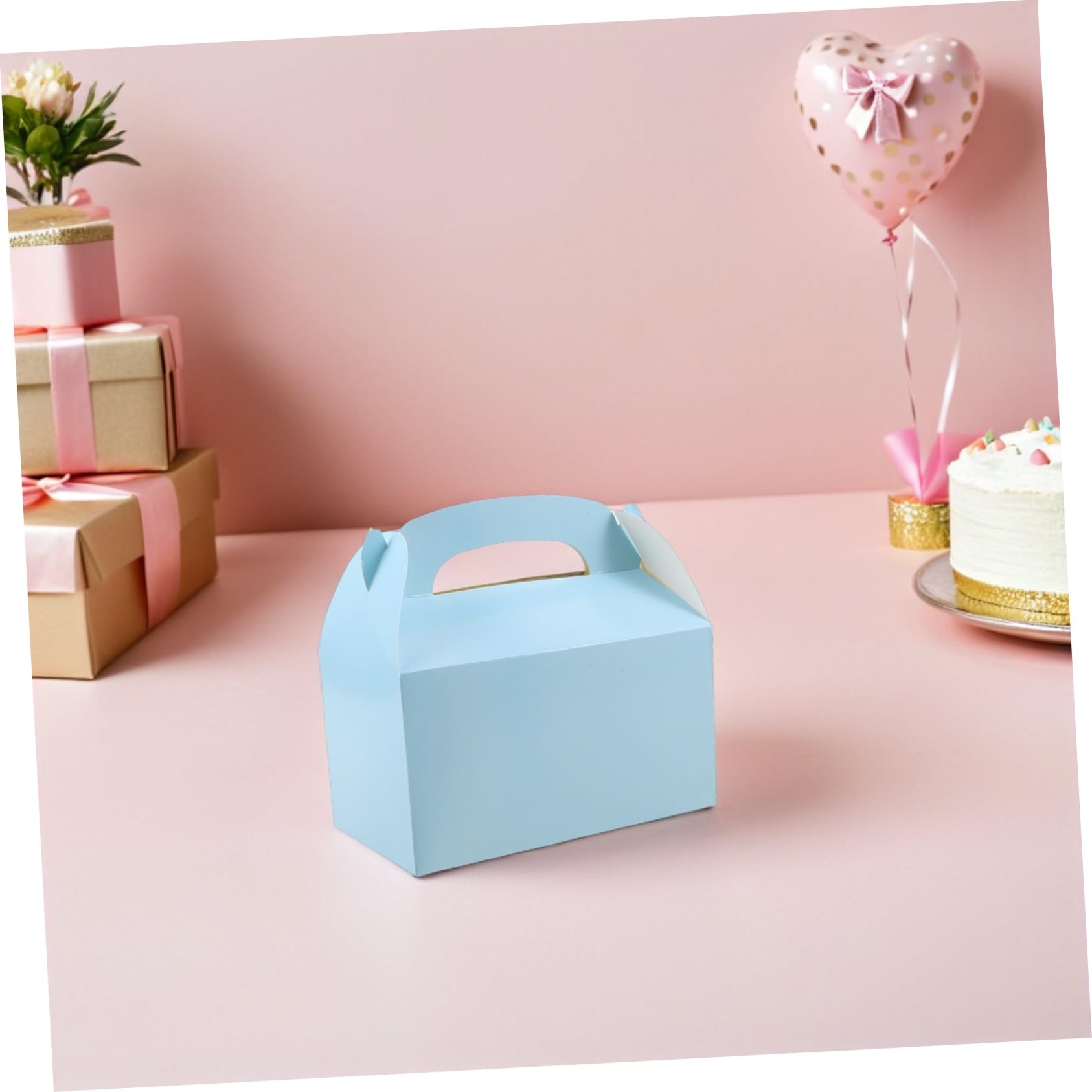 Zerodeko Caja de Papel para Fiestas con Asas, 50 Piezas, Cartón 250 G