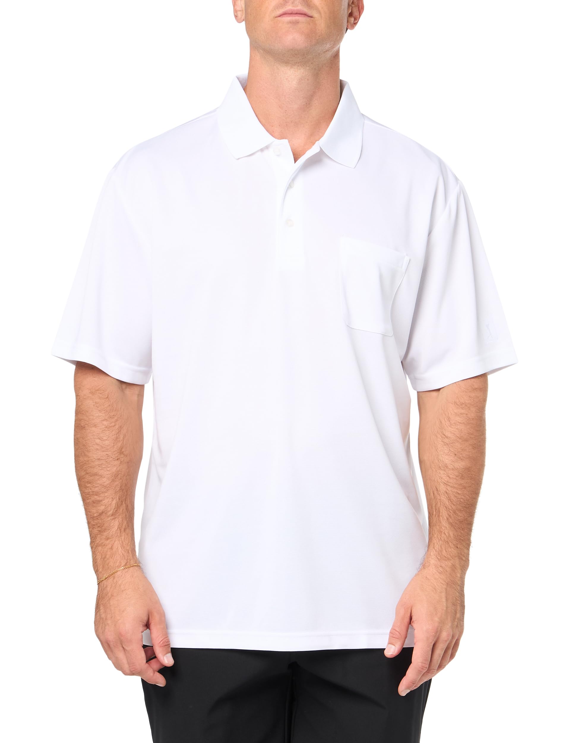 PGA TOUR Koszulka polo z krótkim rękawem Airflux z kieszenią na piersi Mężczyźni Short Sleeve Airflux Solid Polo Shirt With Pocket