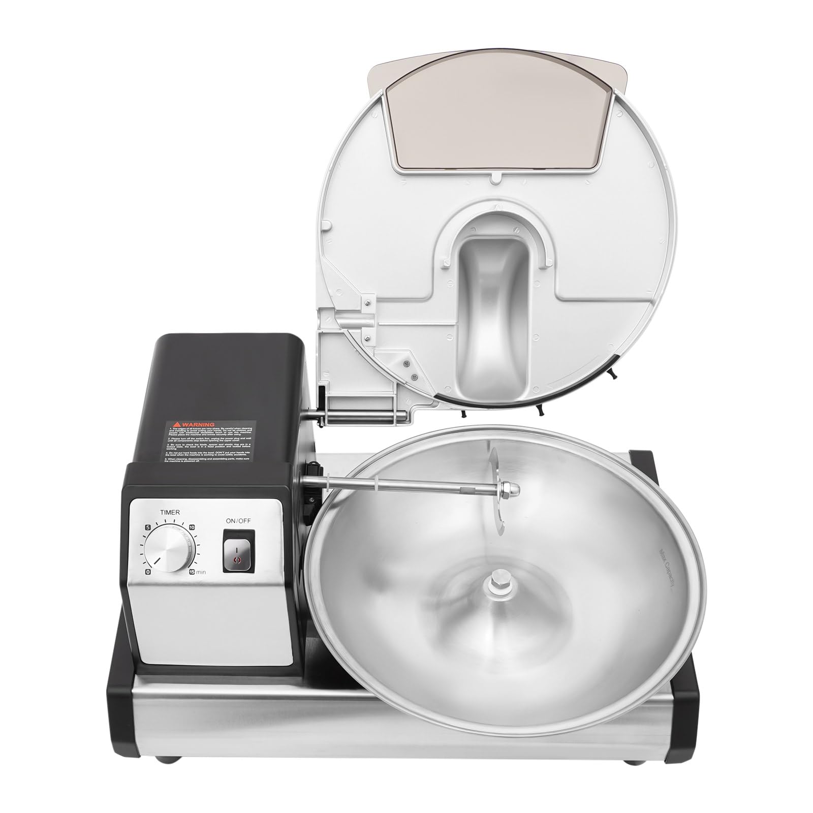 Gewerbliche Küchenmaschine, 250W Gemüseschneider1500 U/min, Küchenmaschine aus lebensmittelechtem Edelstahl zum Zerkleinern von Gemüse Obst Getreide Nüssen