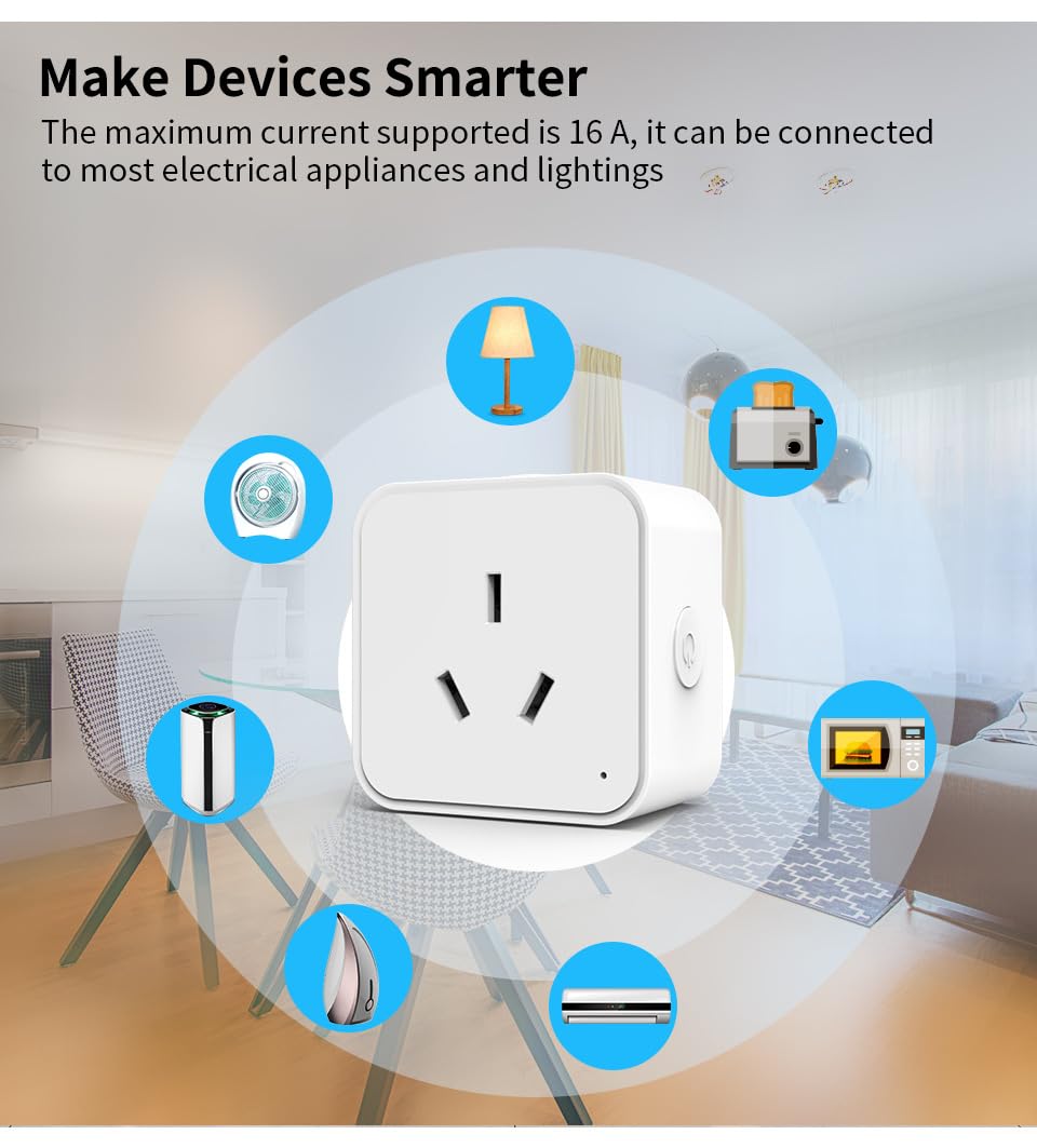Zigbee Smart Plug Outlet Compatible with Alexa Google Assistant App and Voice Control ZigBee Hub Required AU 16A — view 8