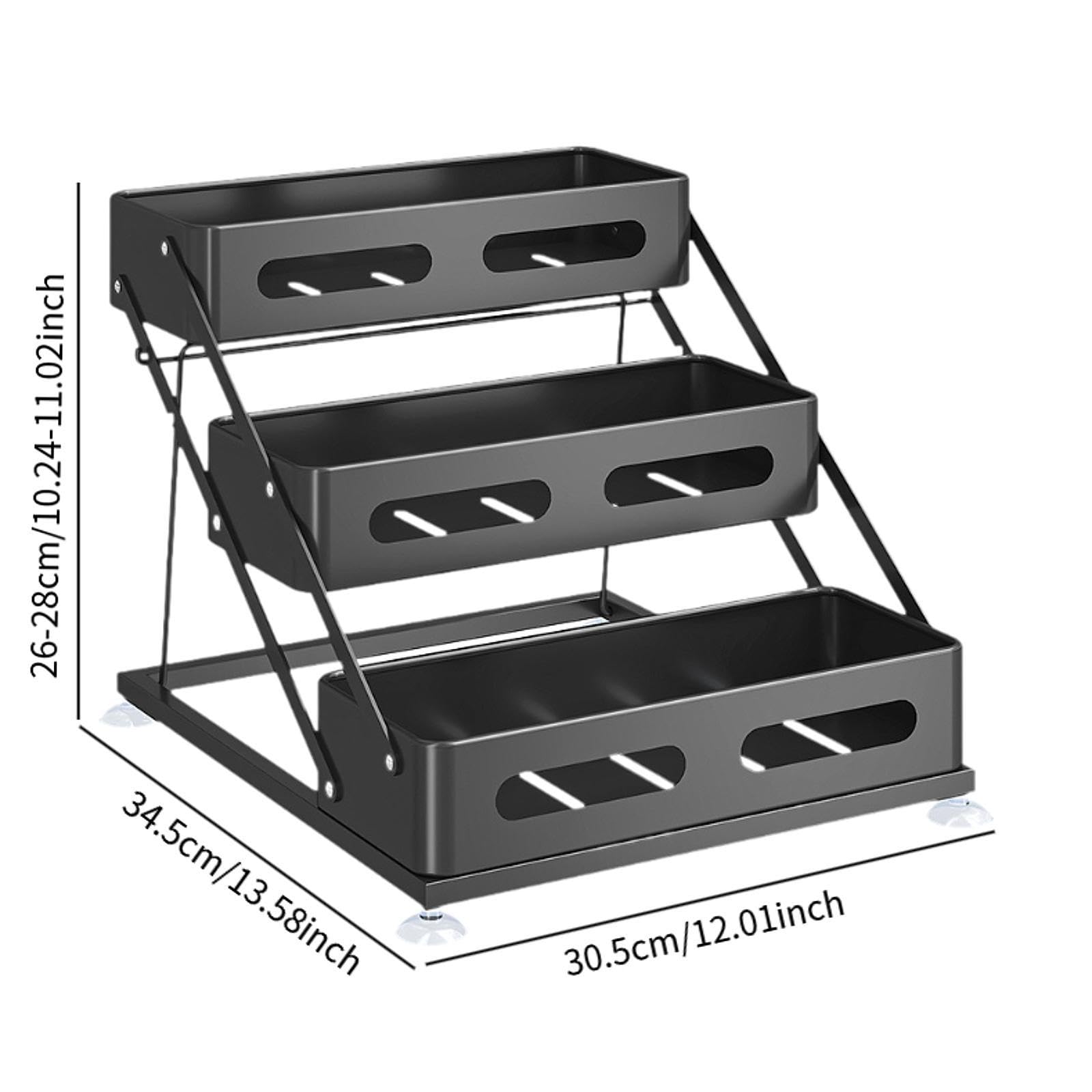 Estante de Almacenamiento de Cocina de 3 Rack de Cocina Organizador de Condimentos Portátiles Organizador de Especias para La Sala de Estar Rest