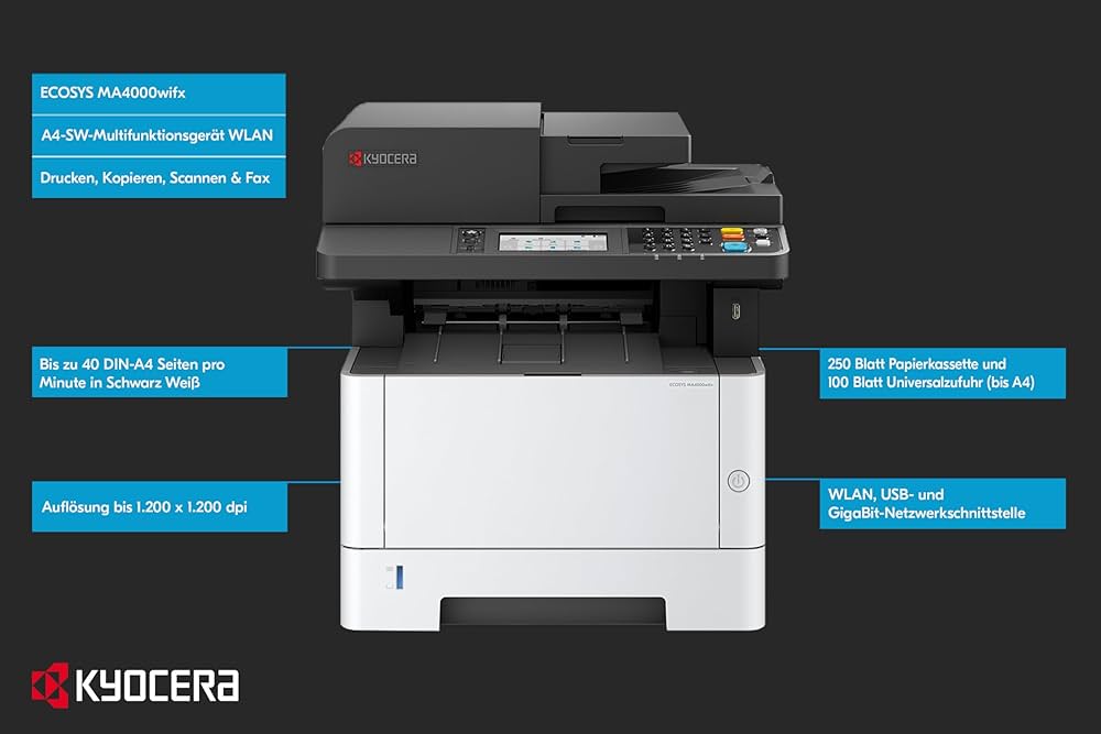 Kyocera Ecosys M2640idw Multifunktionsdrucker. WLAN Drucker